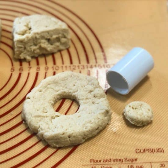 Paleo Friendly Bagel Recipe: Cut out hole