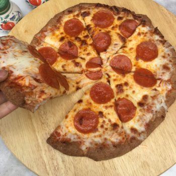 Pizza with gluten free pizza crust