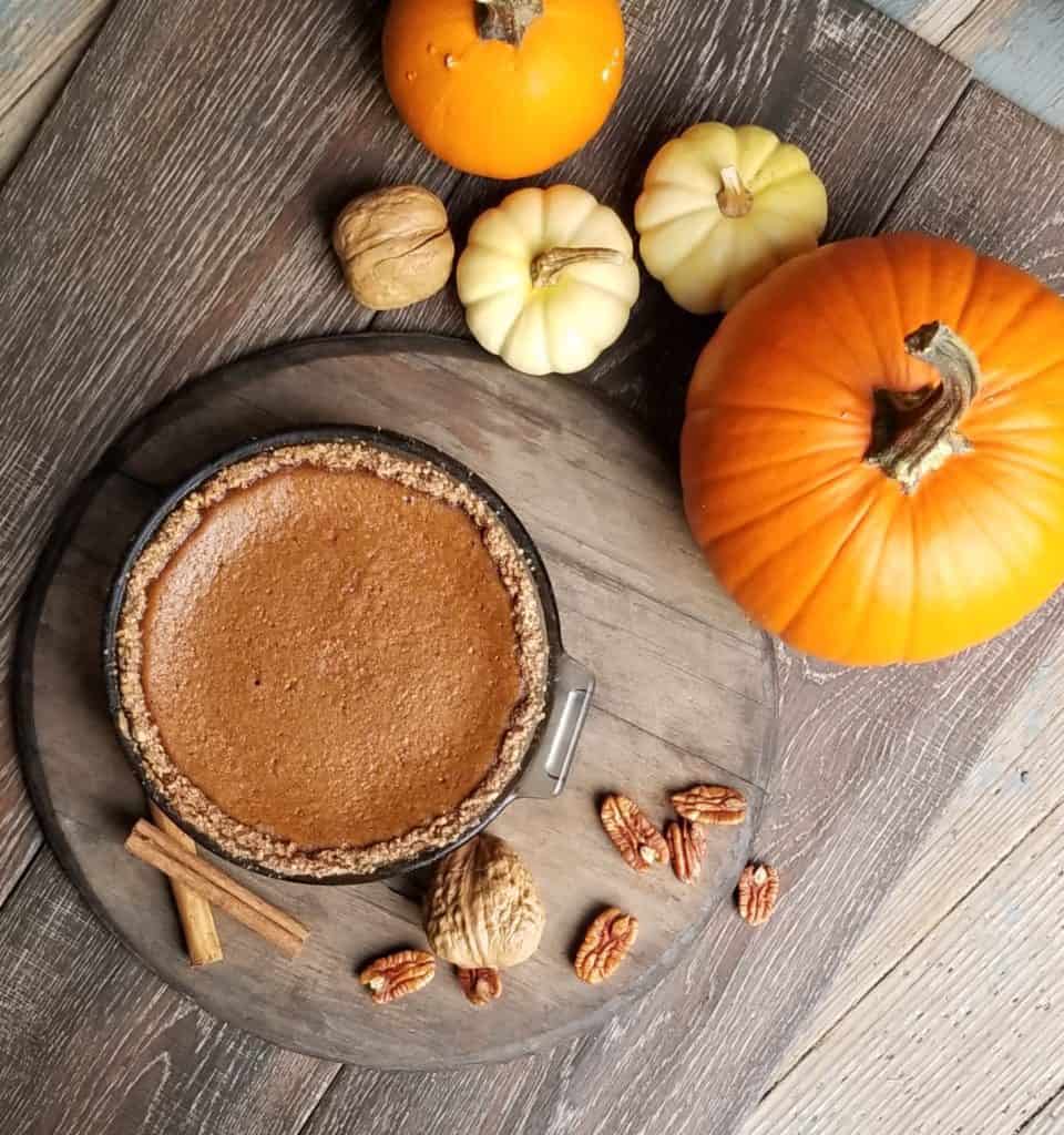 keto pumpkin pie recipe - finished product